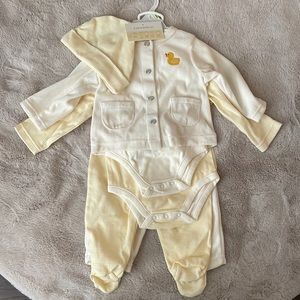 First Impressions 6 Piece Layette Set 3-6 Months Yellow Baby Outfit